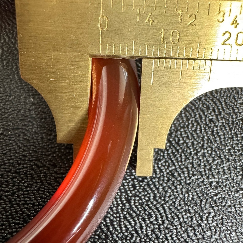 Carnelian Natural Stone Bangle Bracelet - Picture 6 of 7